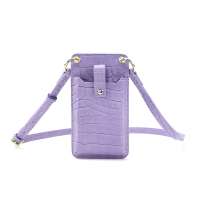 Embossed crocodile genuine leather purse cross body bag mobile phone bags women cell phone bag