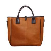 casual vintage genuine pebble leather men's handbag business laptop bag with long strap